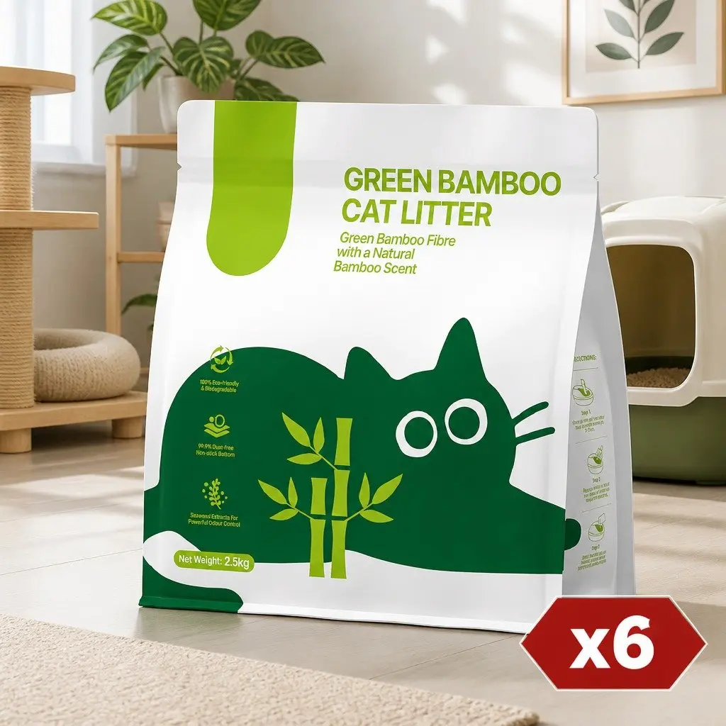 Clumping Cat Litter 15kg 6 Pack Tapioca Dust Free Natural Odour Control All