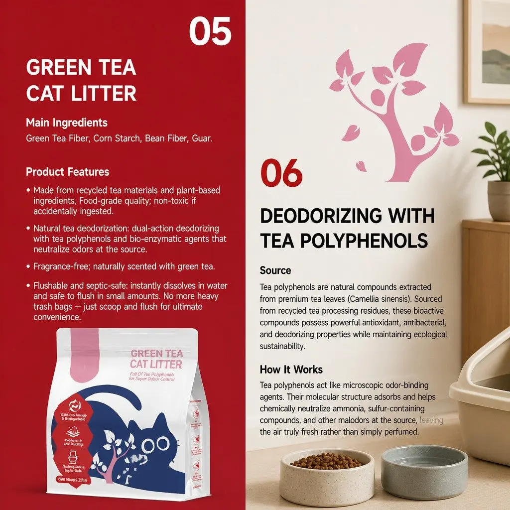 Clumping Cat Litter Green Tea, 3 Pack 7.5kg