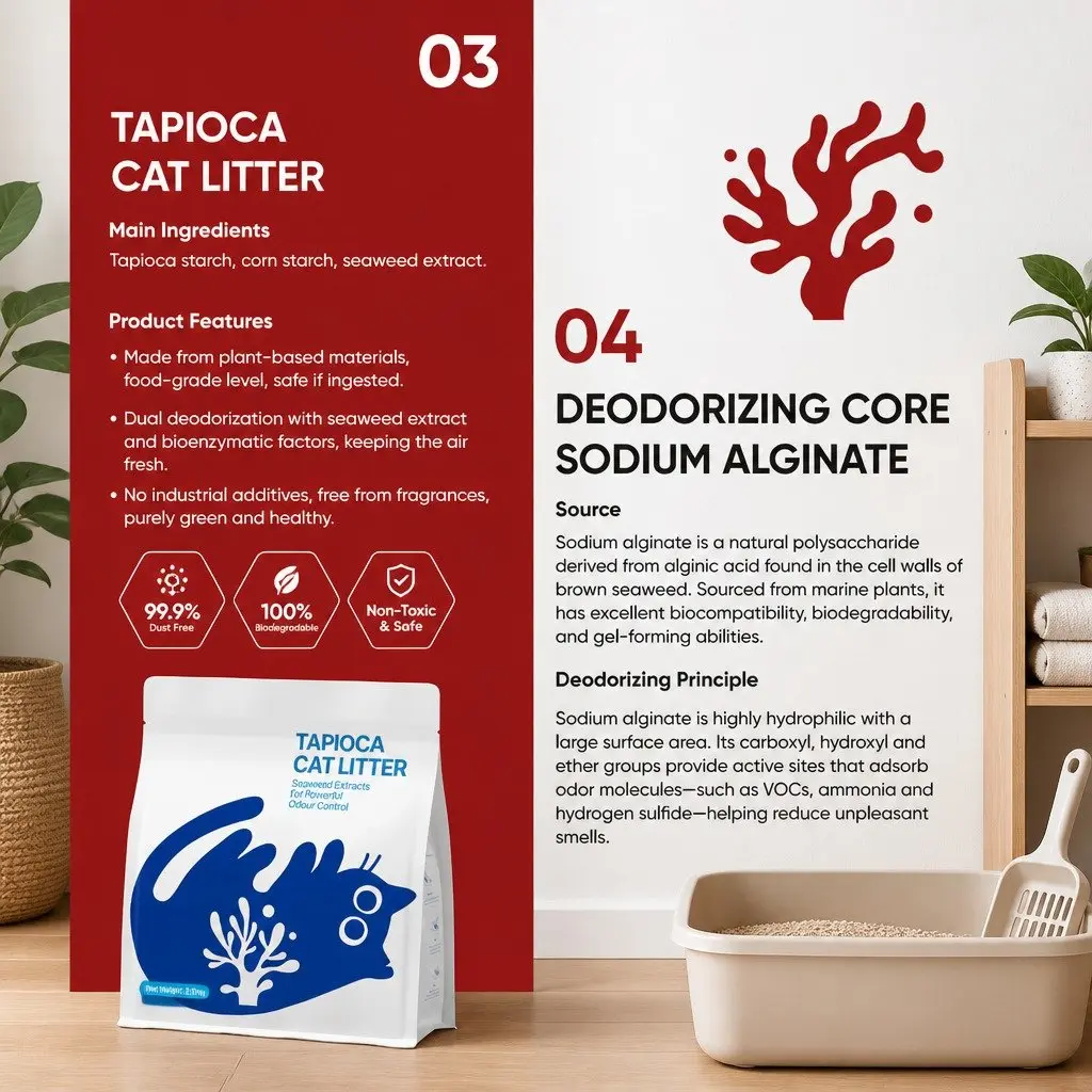 Tapioca Clumping Cat Litter 30kg 12 Pack Dust Free Plant-Based Odour Control