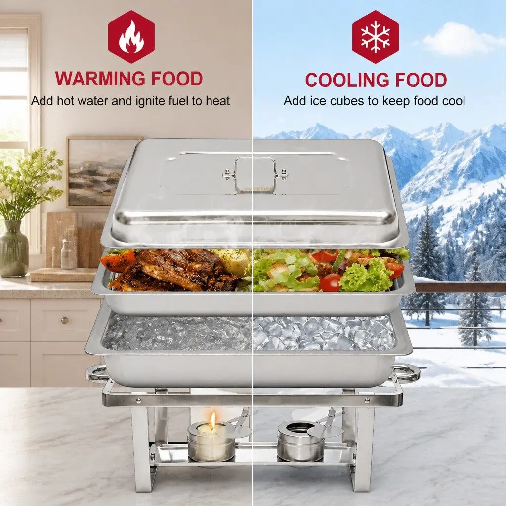 9L Chafing Dish Set Stainless Steel Buffet Warmer Bain Marie Food Server