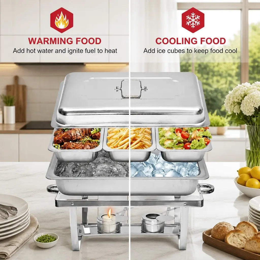 Stainless Steel Chafing Dish Set 3x3L