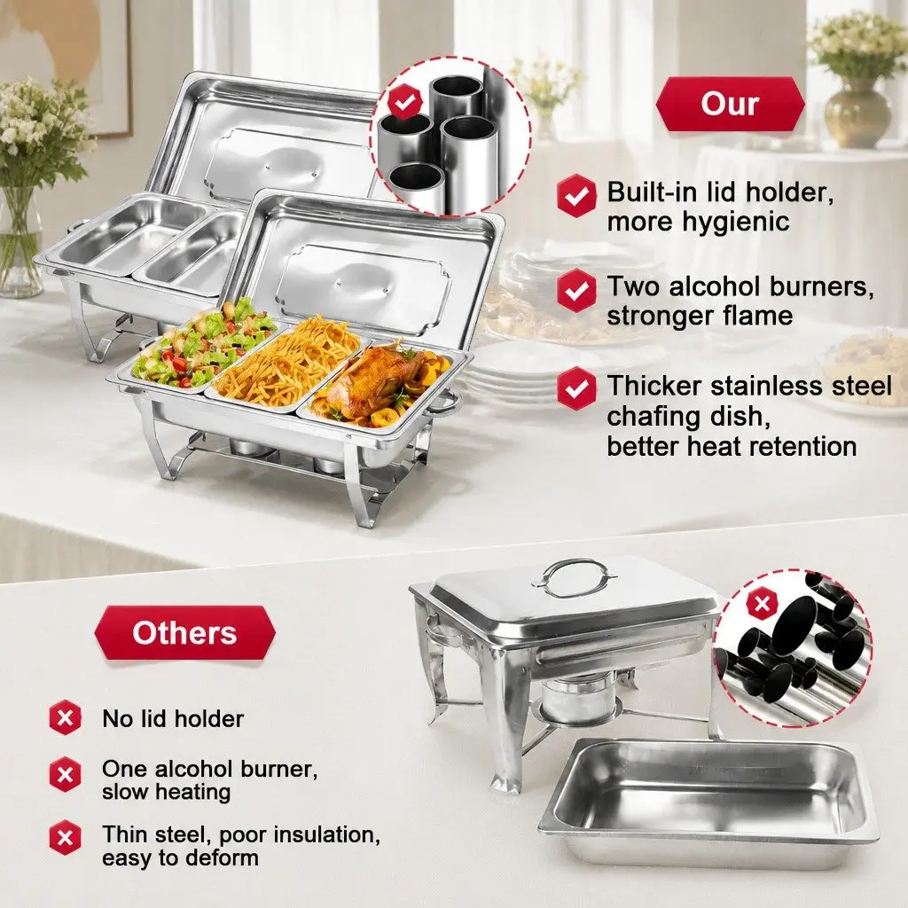 Stainless Steel Chafing Dish Set 3x3L
