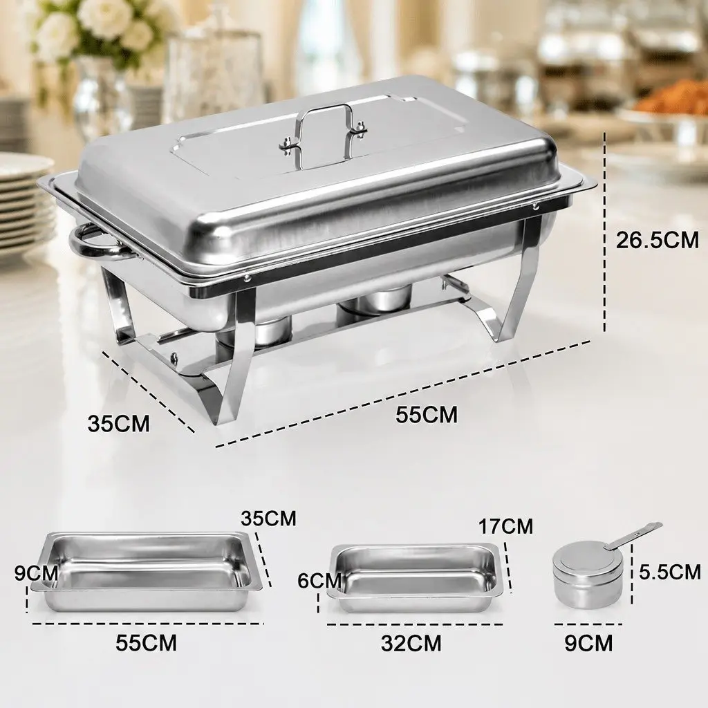 Stainless Steel Chafing Dish Set 3x3L