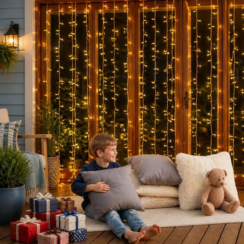 Curtain Light Indoor Outdoor 6M x 3M Warm White 600 LED