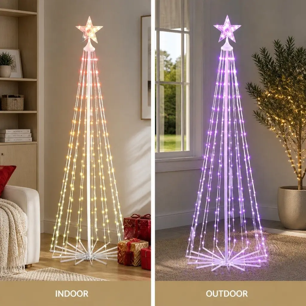 LED Christmas Tree Indoor Outdoor 180cm 265 RGB Lights Remote Control