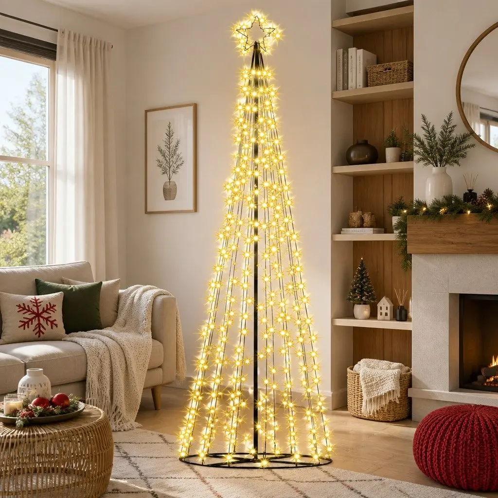 Christmas Tree Outdoor Indoor 3.6M Solar LED Warm White Lights