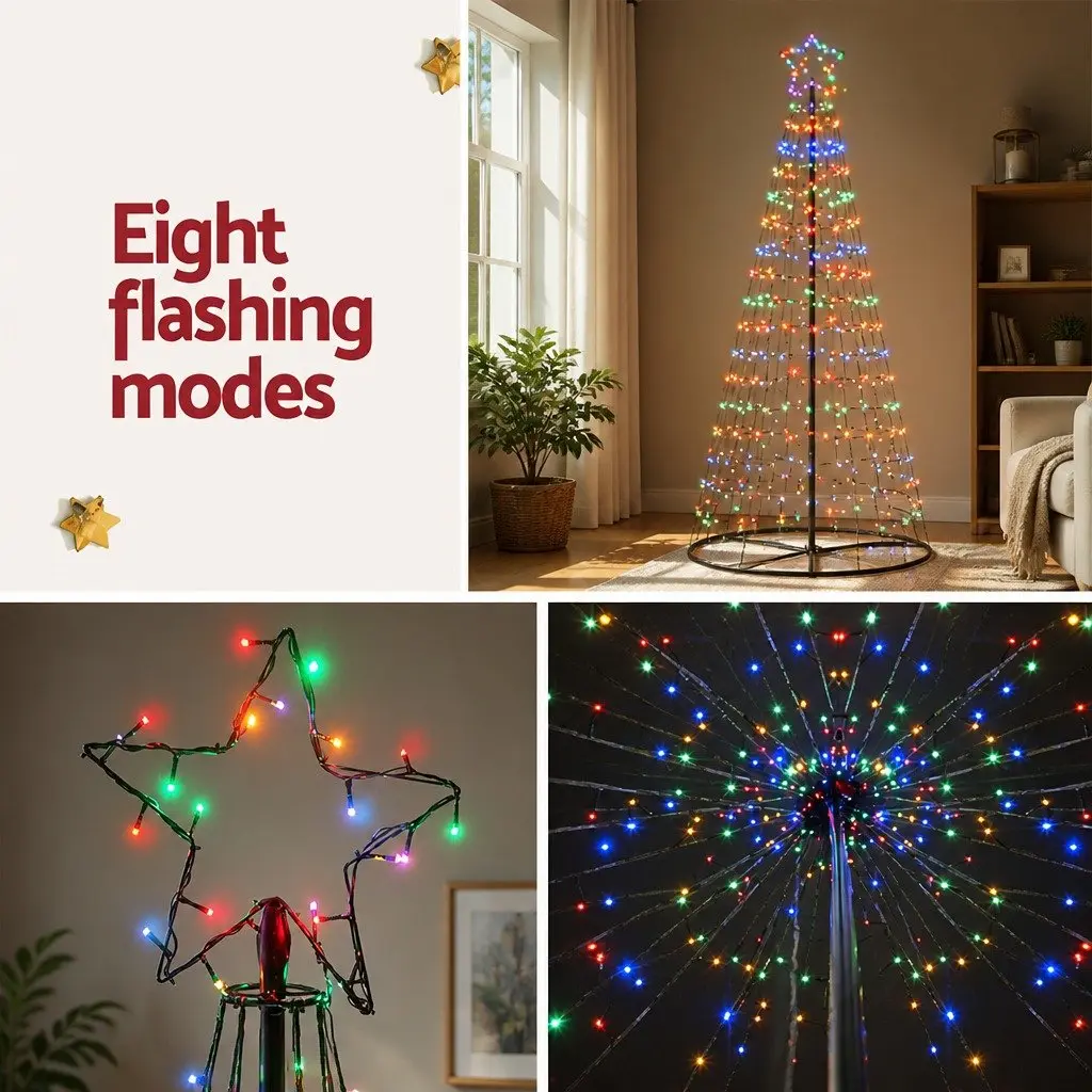 Solar LED Christmas Tree Indoor Outdoor 3.6M 400 Lights Holiday Decoration