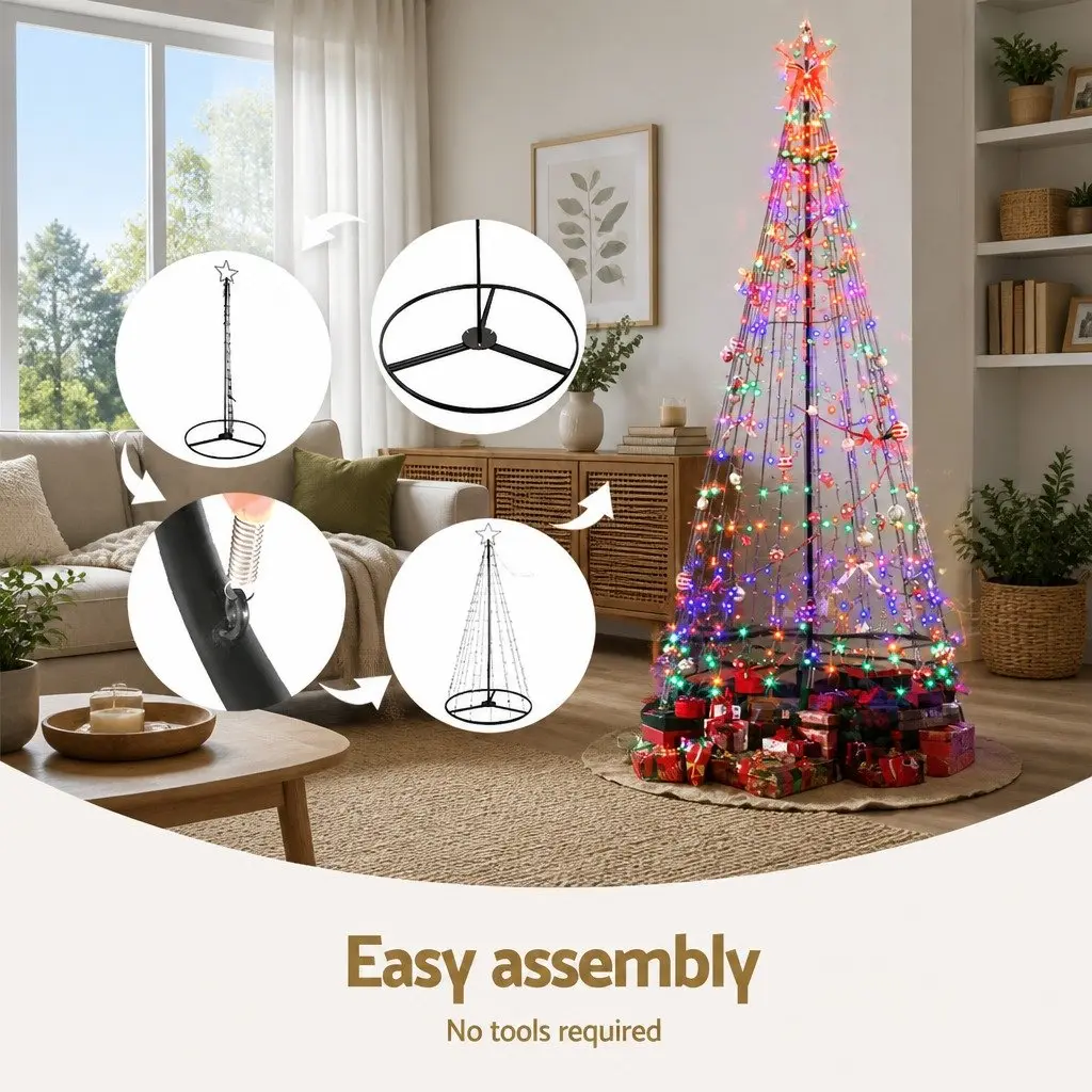 Solar LED Christmas Tree Indoor Outdoor 3.6M 400 Lights Holiday Decoration