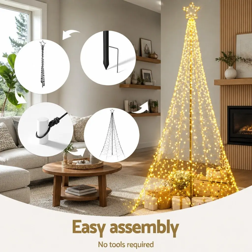 Pre-lit Christmas Tree Outdoor Decoration 3.6M with 800 LED Solar Lights