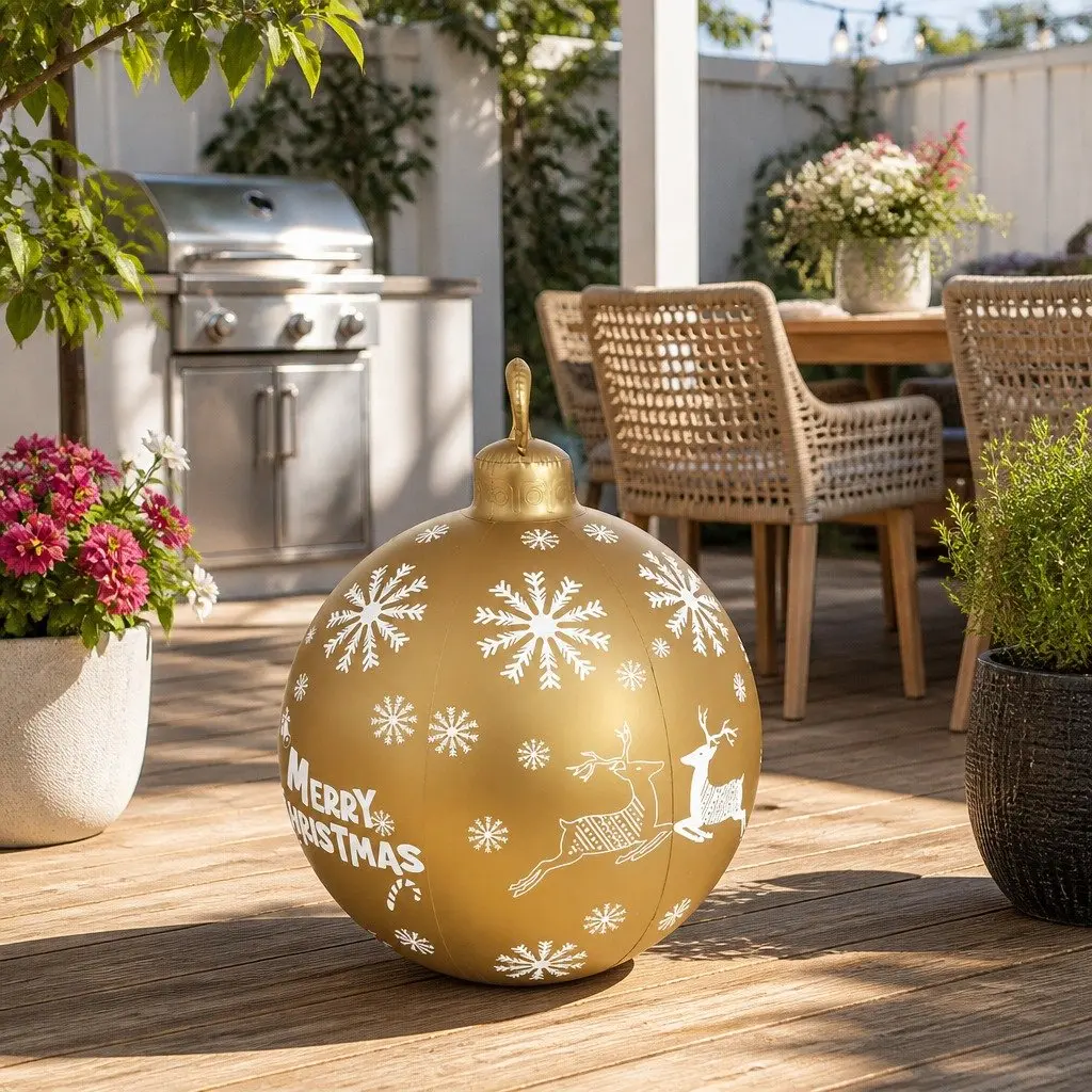 Christmas Inflatable Bauble Decoration Indoor Outdoor 60cm