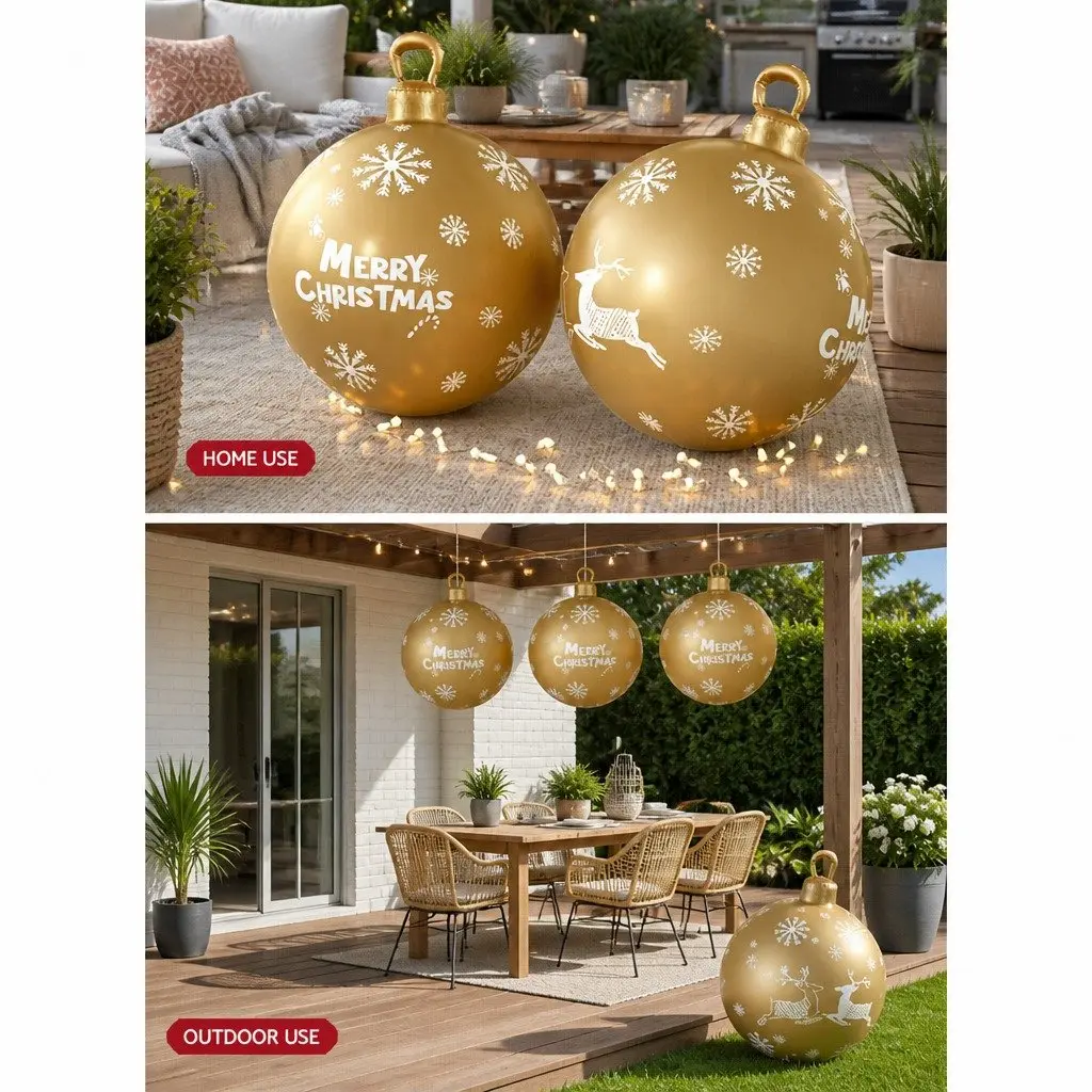 Christmas Inflatable Bauble Decoration Indoor Outdoor 60cm