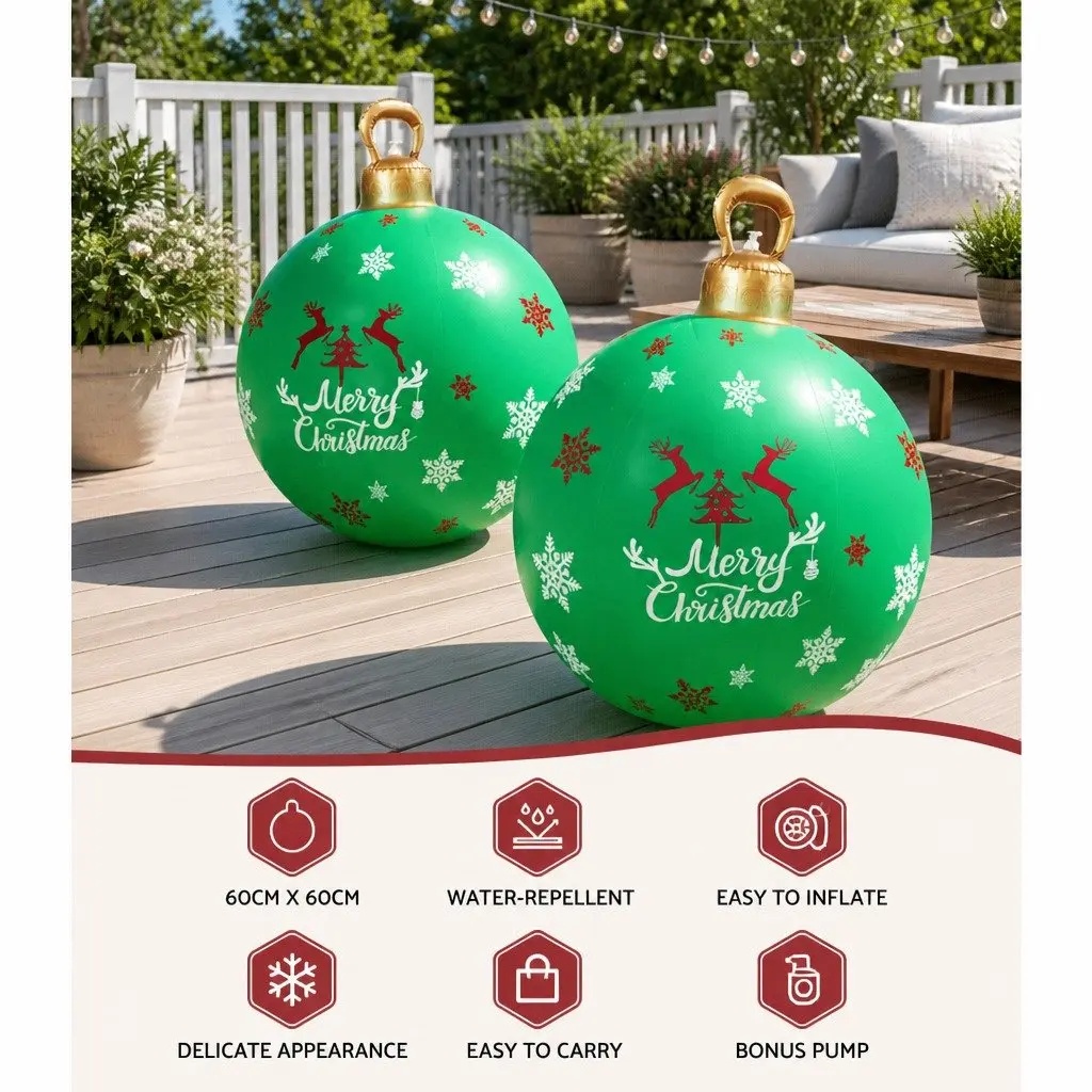 Christmas Inflatable Ball Bauble Indoor Outdoor 60cm