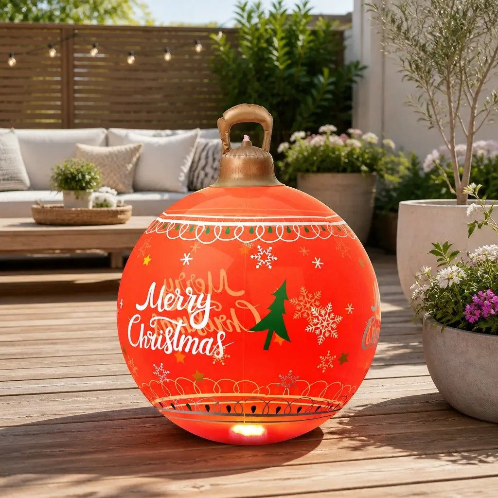 Red 60cm Inflatable Christmas Decoration