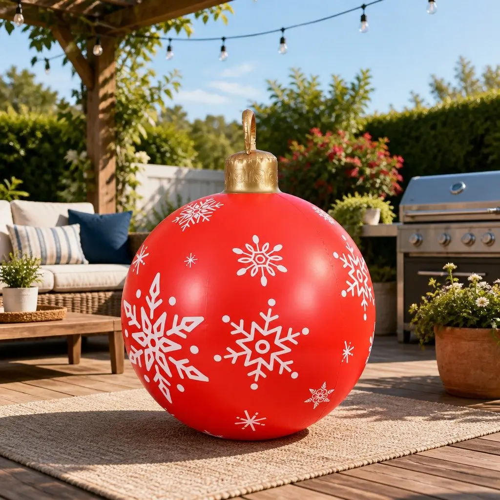 Christmas Inflatable Ball Bauble 60cm Outdoor Indoor Festive Holiday Decoration