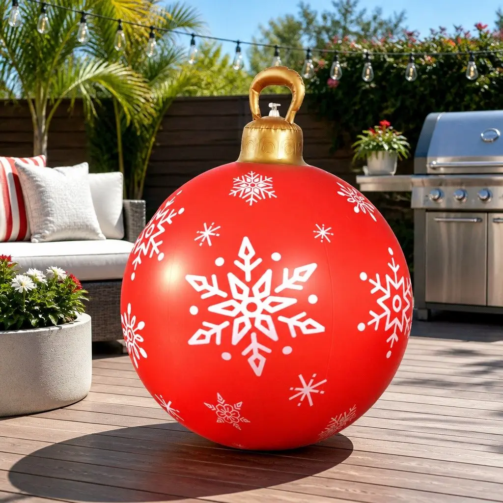 Christmas Inflatable Ball Bauble 60cm Outdoor Indoor Festive Holiday Decoration