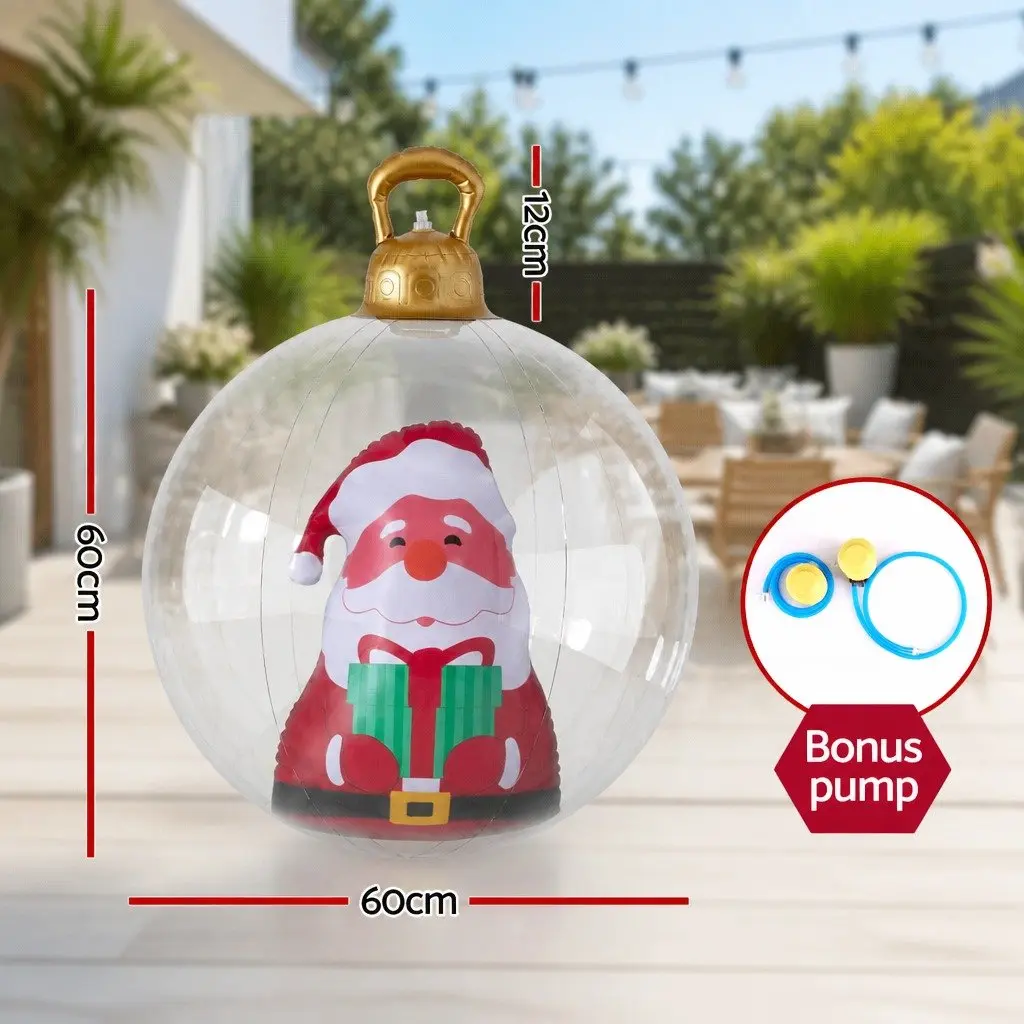 Christmas Inflatable Ball 60cm Giant Bauble Outdoor Decoration Festive Display