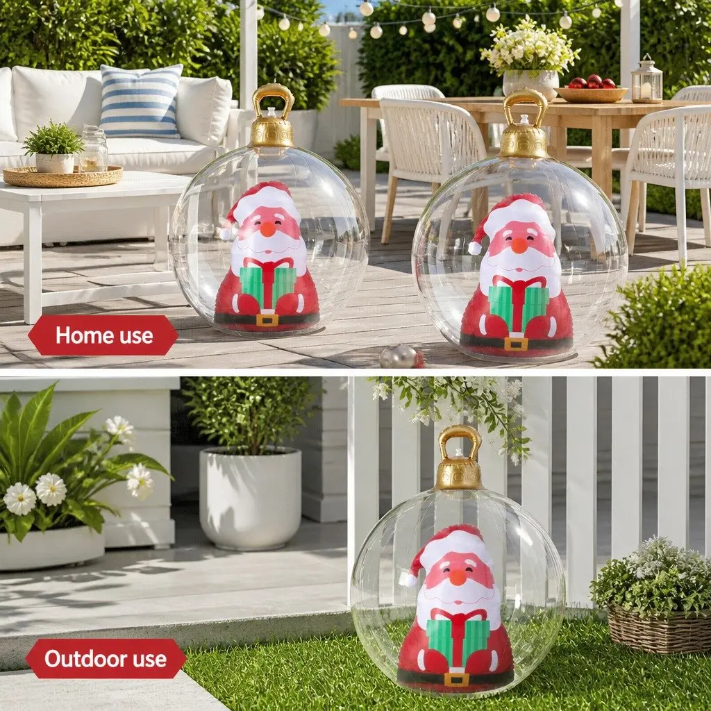 Christmas Inflatable Ball 60cm Giant Bauble Outdoor Decoration Festive Display
