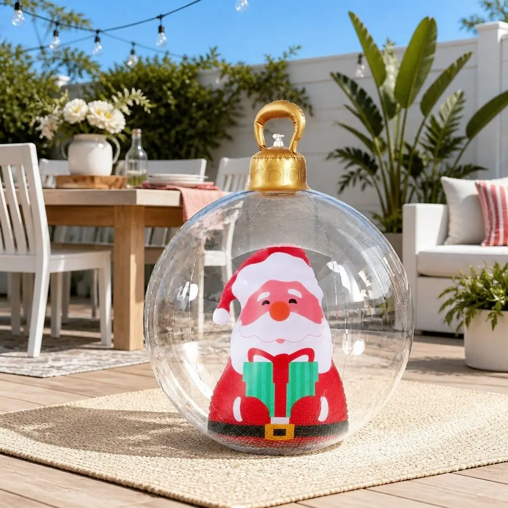 Christmas Inflatable Ball 60cm Giant Bauble Outdoor Decoration Festive Display
