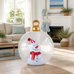 60cm Inflatable Christmas Bauble: PVC, Pump Included