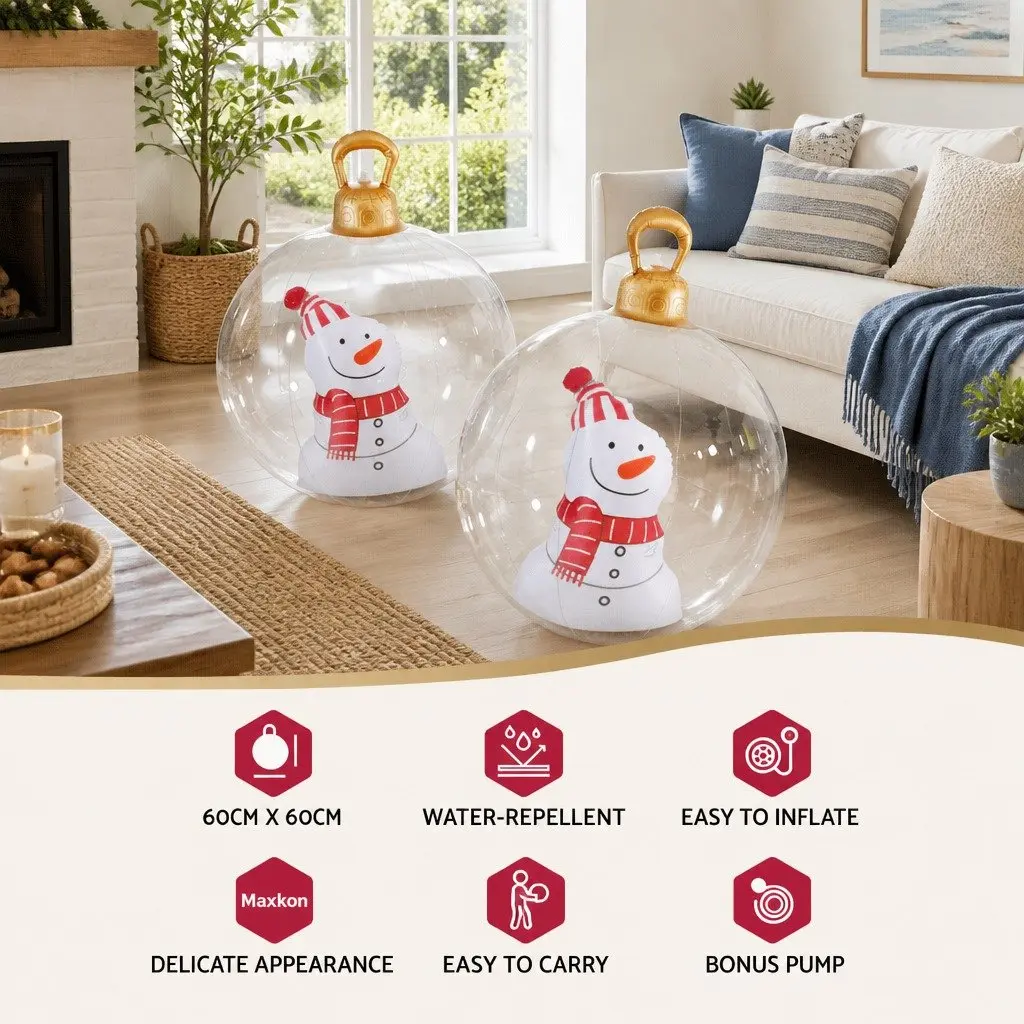 Inflatable Bauble Christmas Decoration Outdoor 60cm