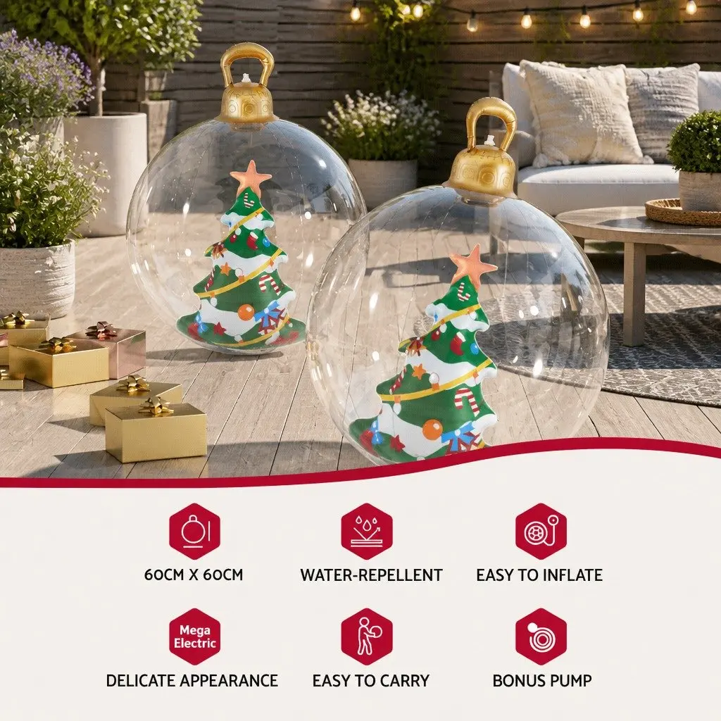 60cm Outdoor Inflatable Christmas Bauble
