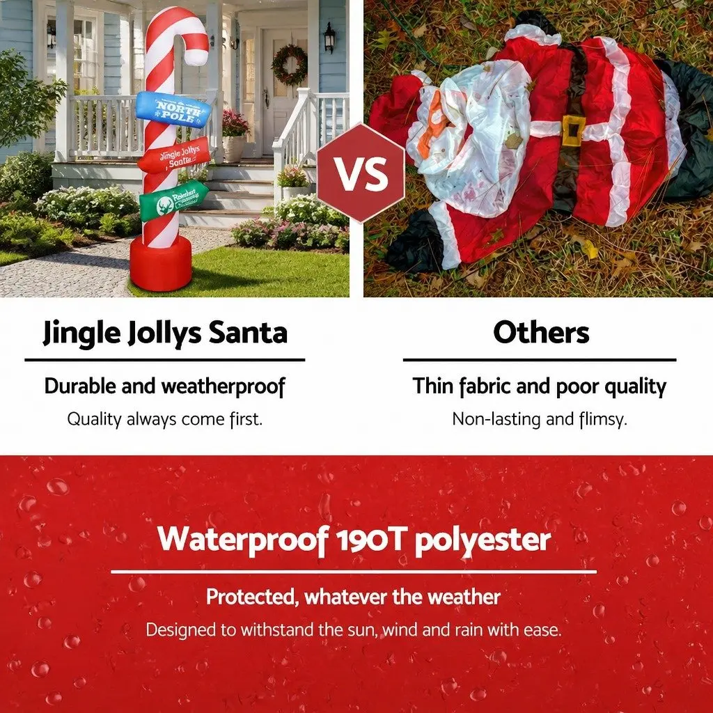 Christmas Inflatable Candy Pole Decoration for Indoor Outdoor Use 2.4M