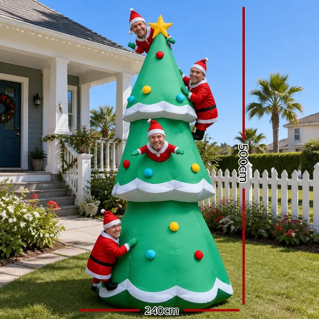 Christmas Inflatable Santa Tree Indoor Outdoor 5M