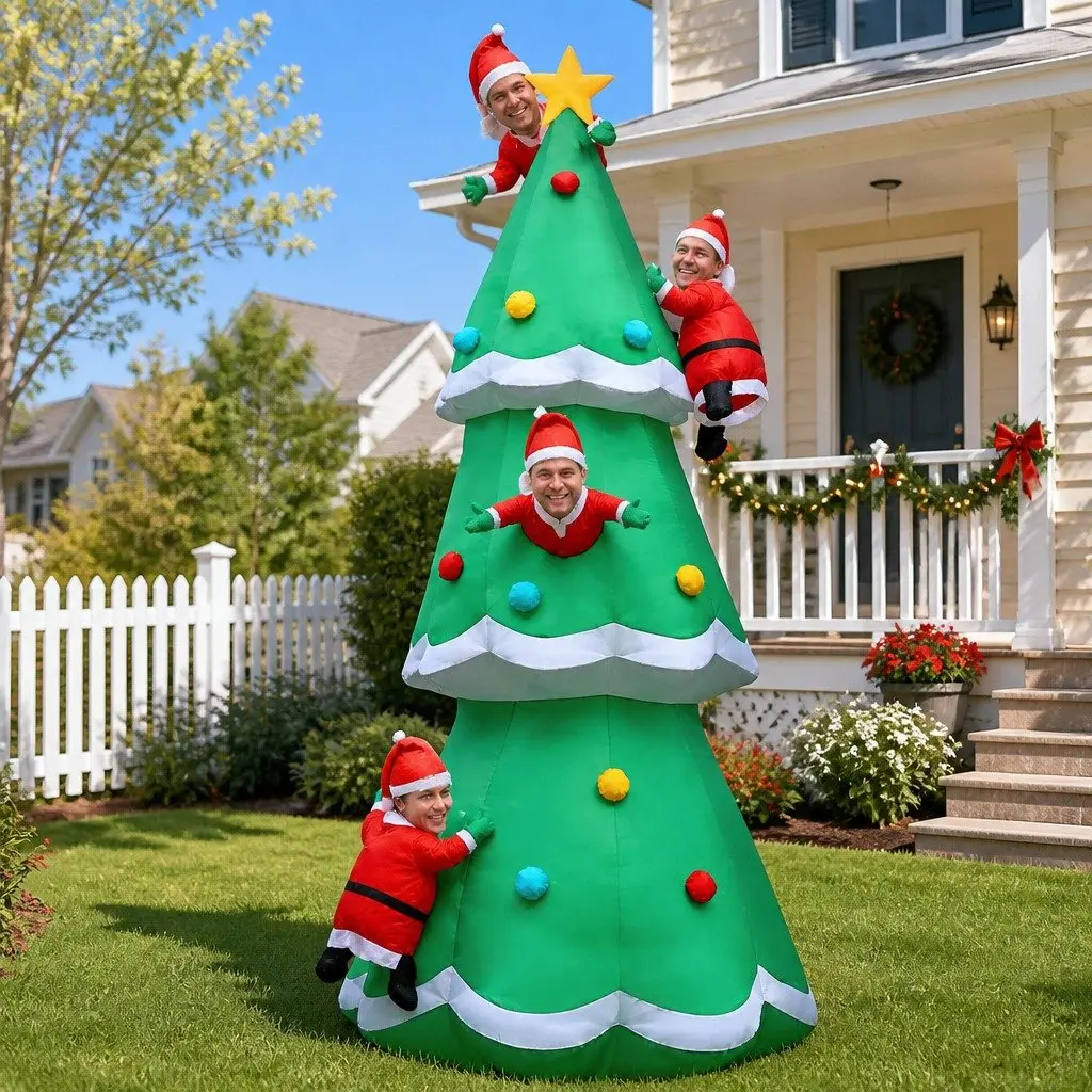 Christmas Inflatable Santa Tree Indoor Outdoor 5M