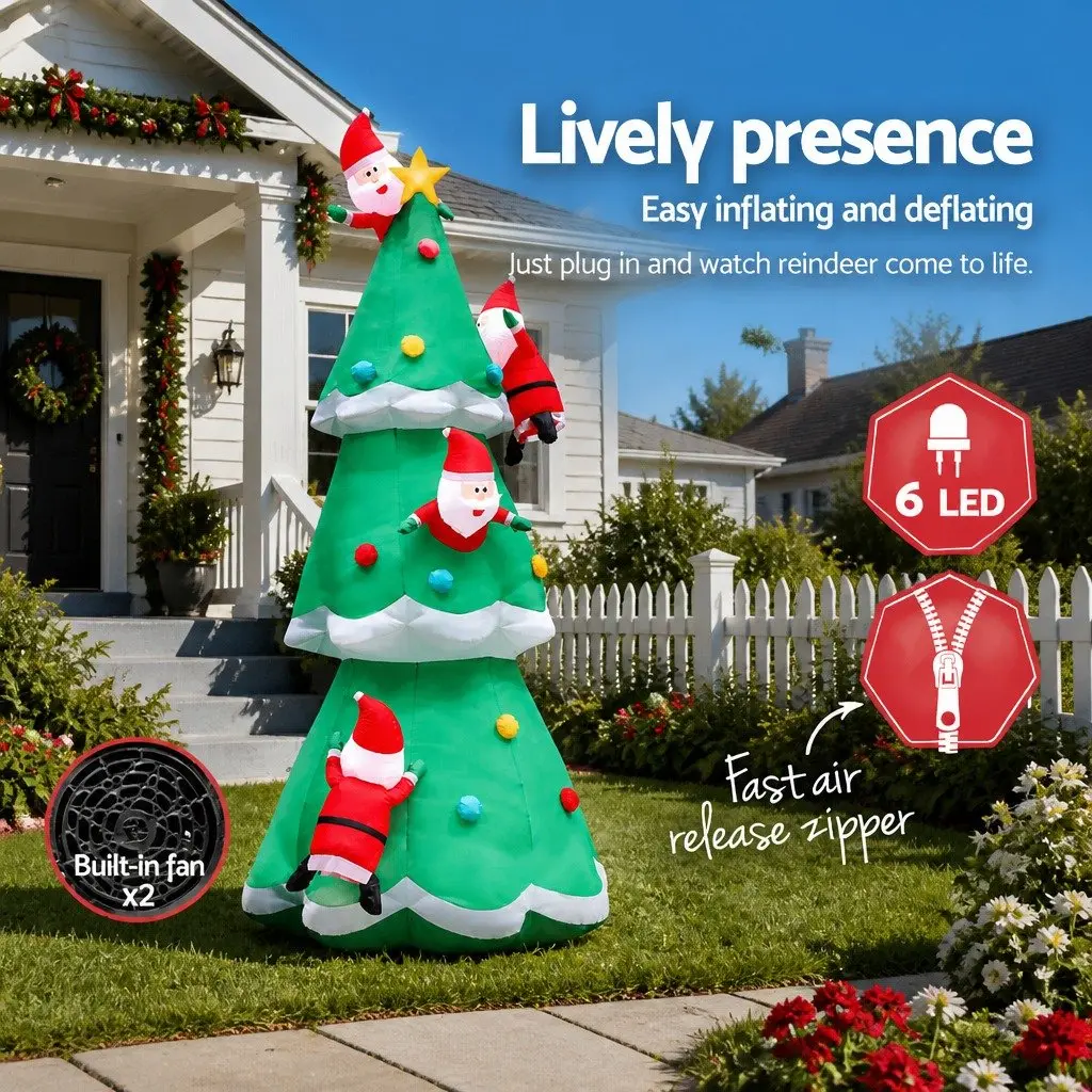 Christmas Inflatable Santa Tree Indoor Outdoor 5M