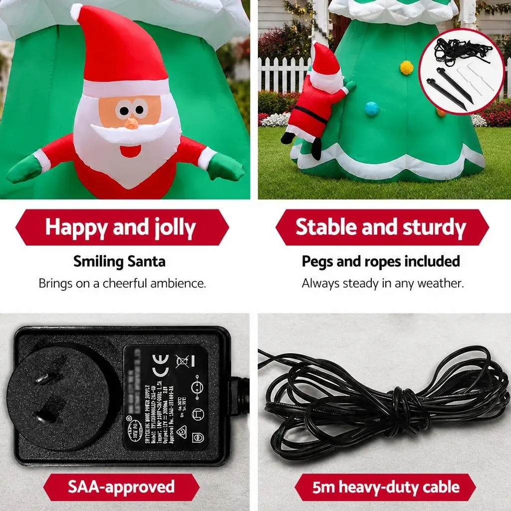 Christmas Inflatable Santa Tree Indoor Outdoor 5M