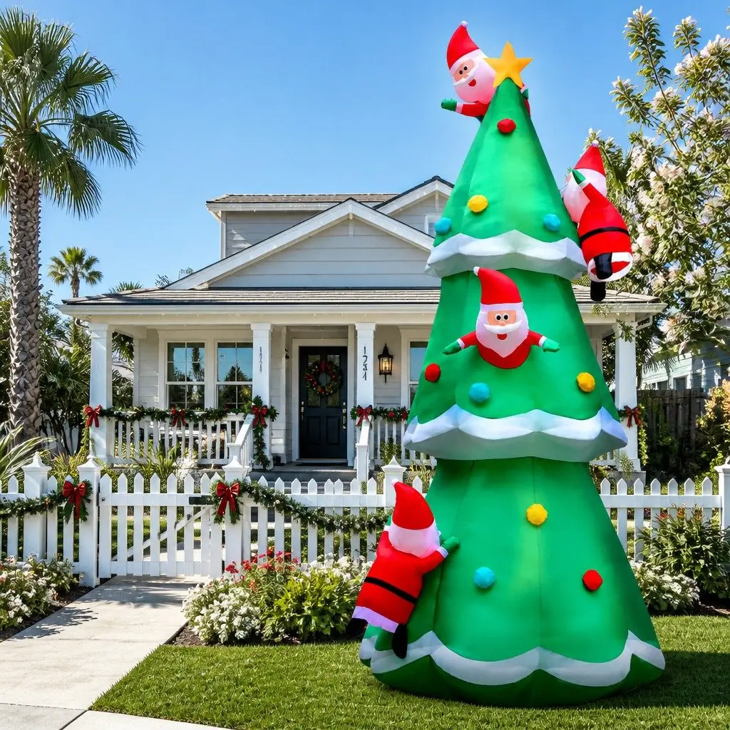 Christmas Inflatable Santa Tree Indoor Outdoor 5M