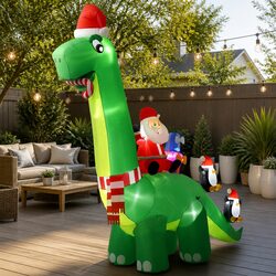 Specifications for Christmas Inflatable Santa Dinosaur 3.8M