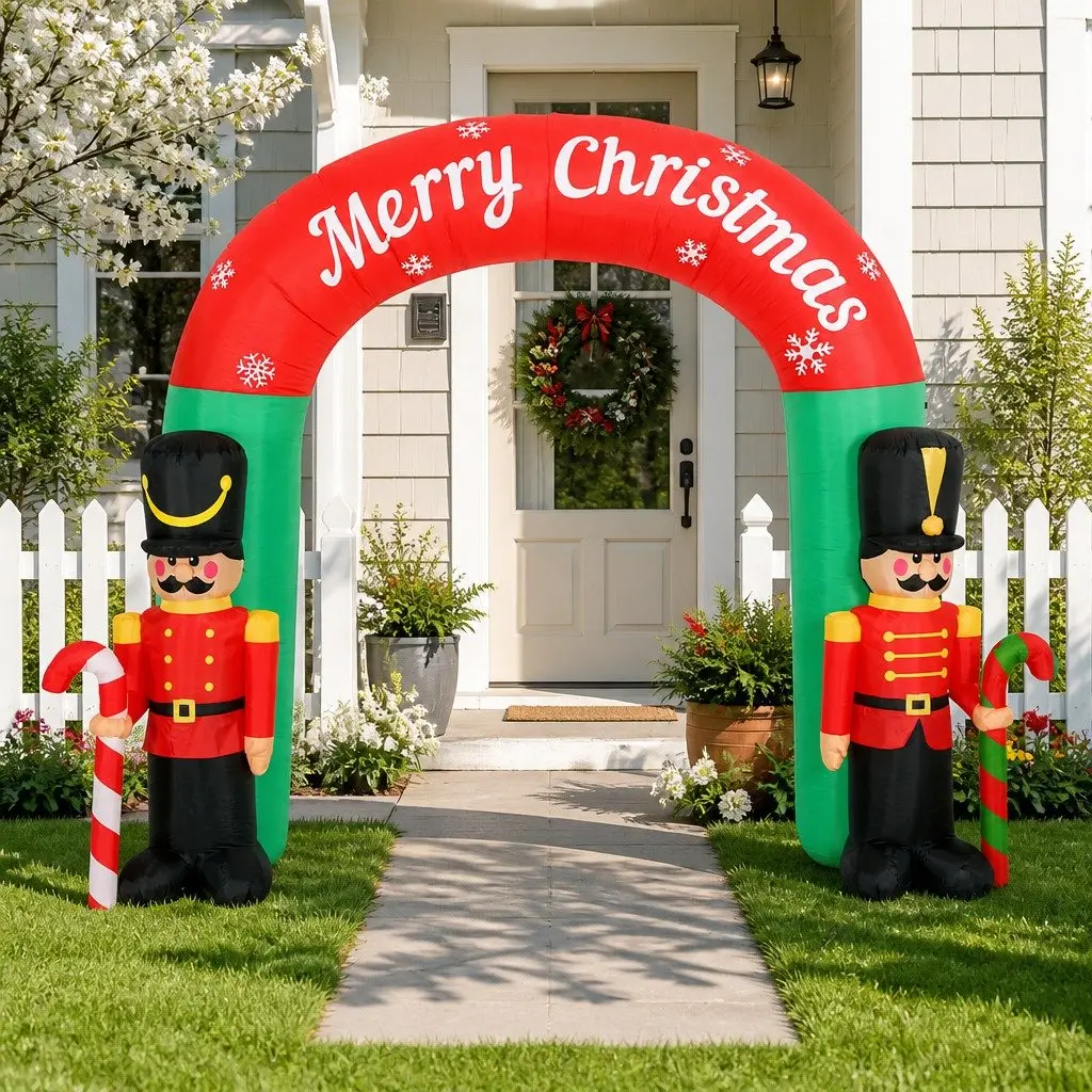 Christmas Inflatable Nutcracker Archway Outdoor 3M LED Illuminated