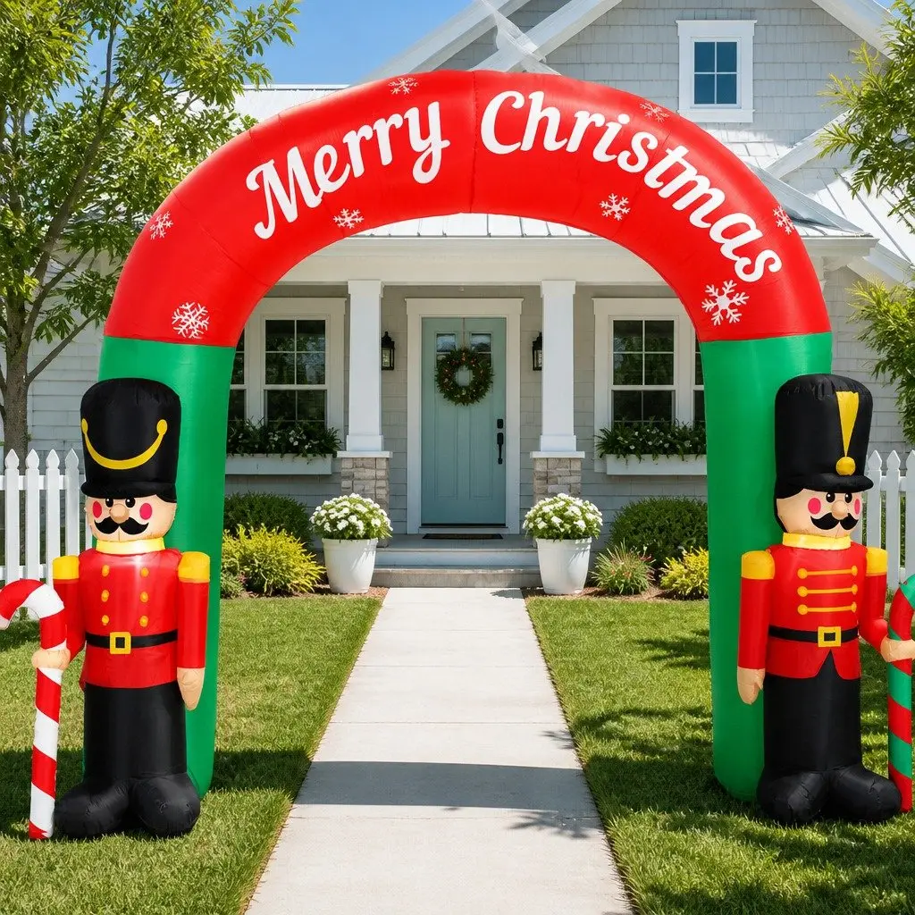 Christmas Inflatable Nutcracker Archway Outdoor 3M LED Illuminated