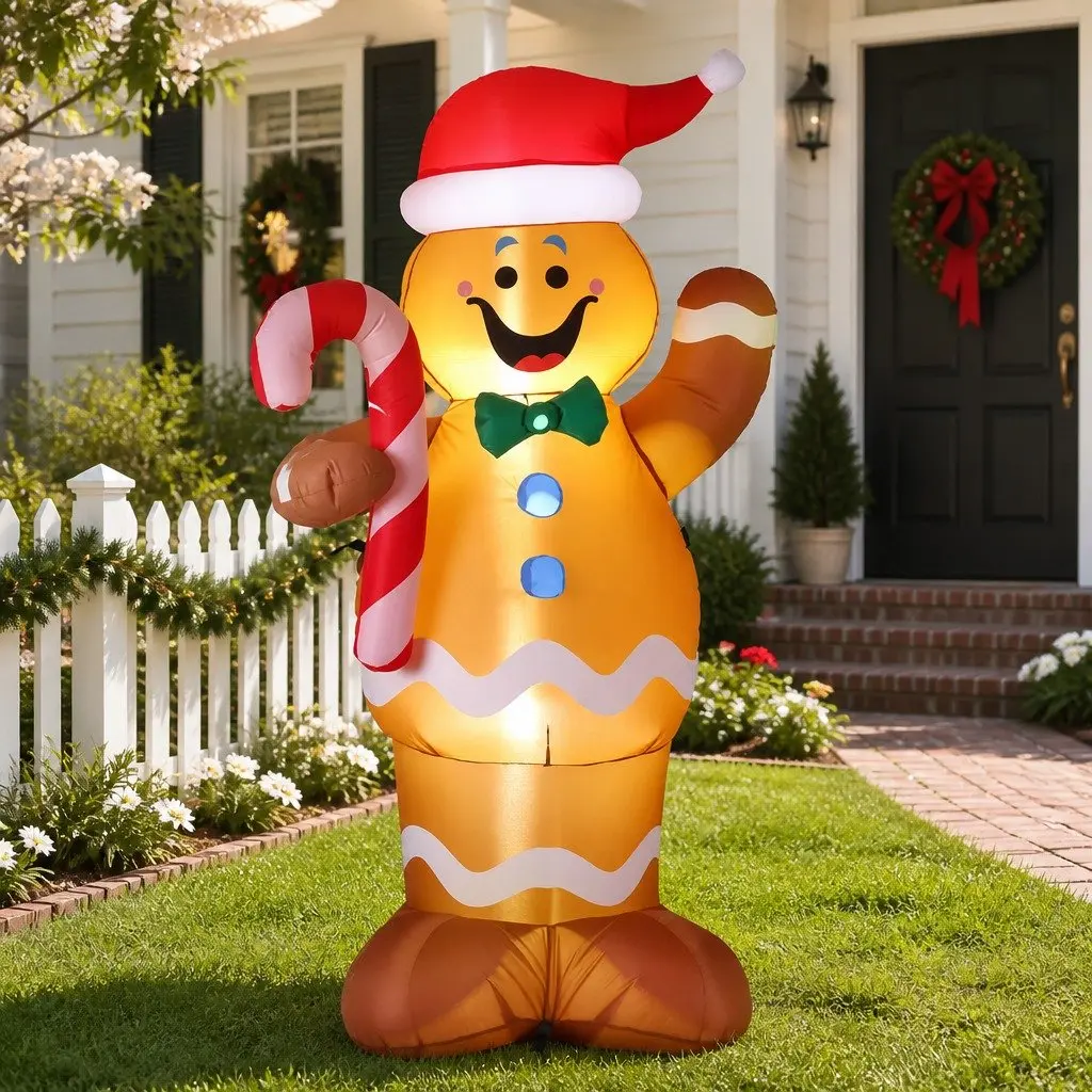 1.5M Gingerbread Man Inflatable Decoration