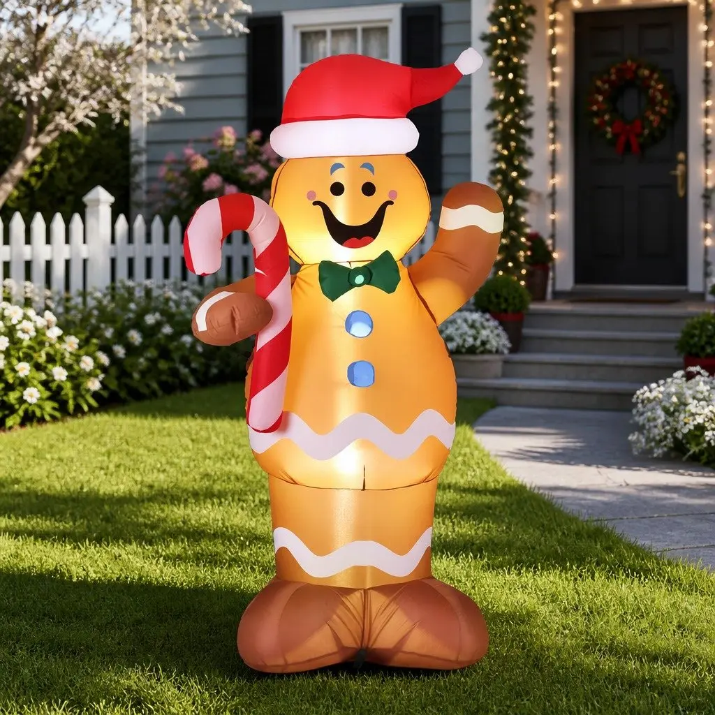 1.5M Gingerbread Man Inflatable Decoration
