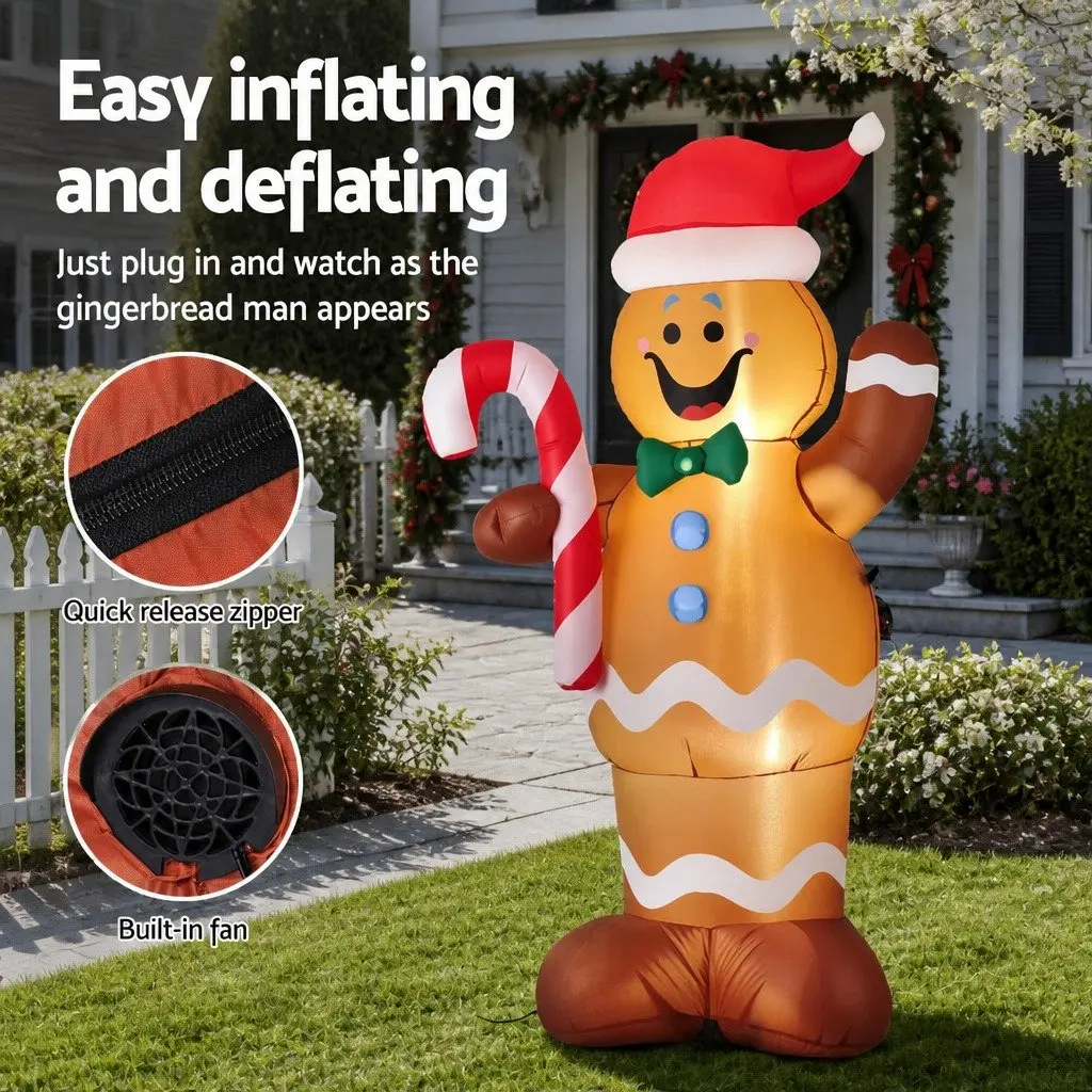 1.5M Gingerbread Man Inflatable Decoration