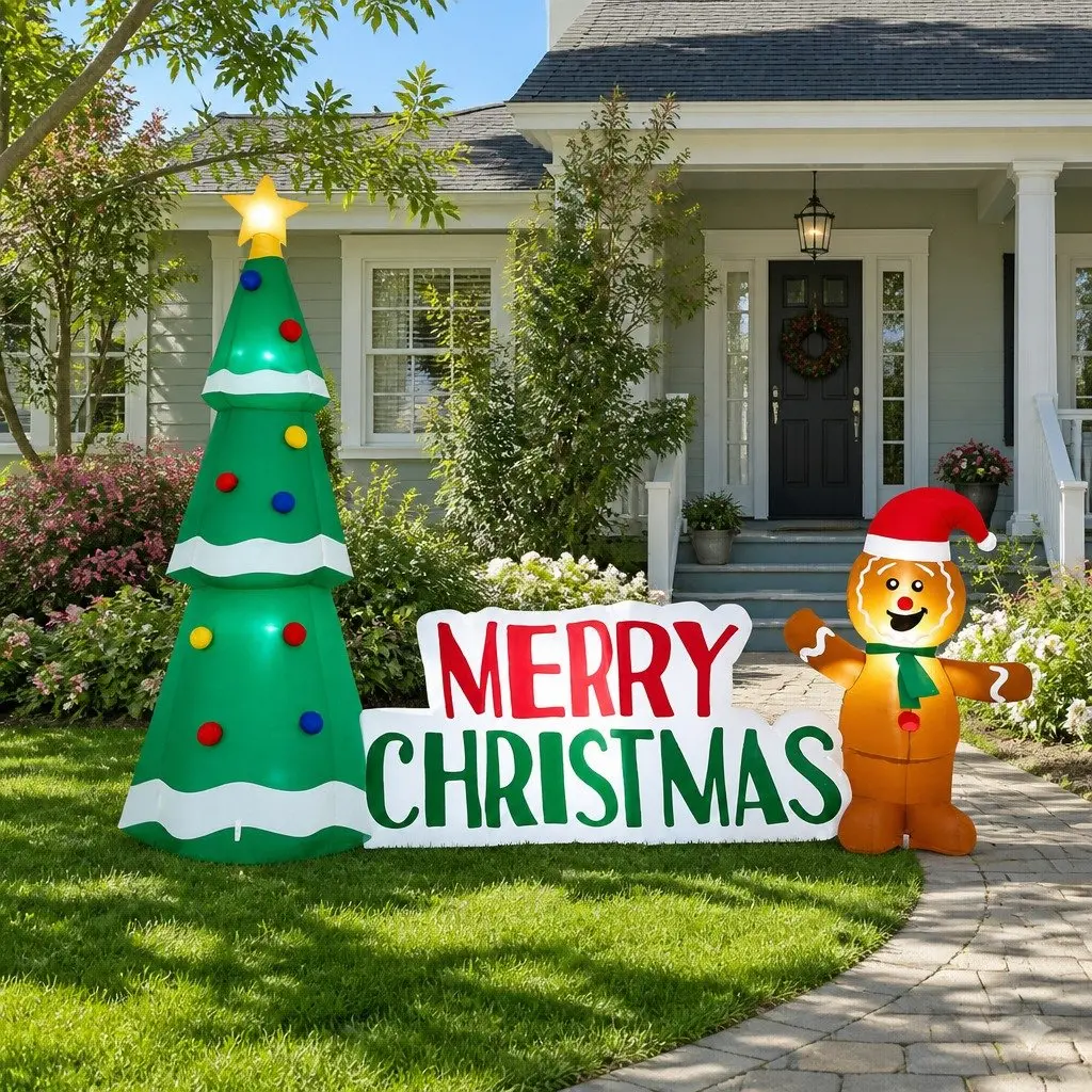 2.4m Christmas Inflatable Gingerbread Man