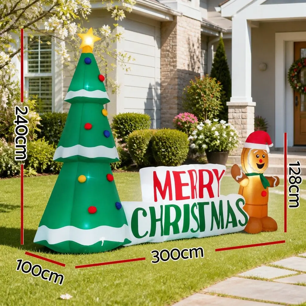 2.4m Christmas Inflatable Gingerbread Man