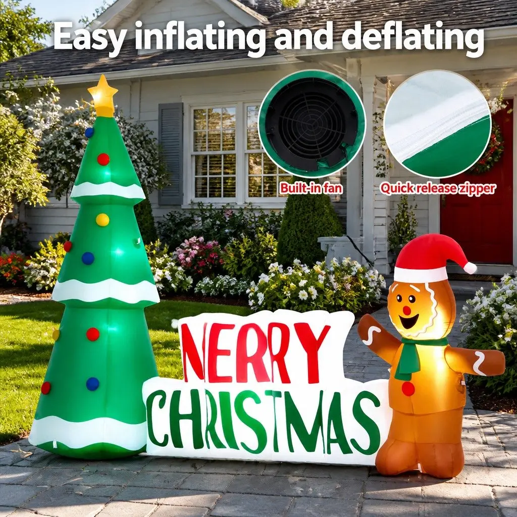 2.4m Christmas Inflatable Gingerbread Man