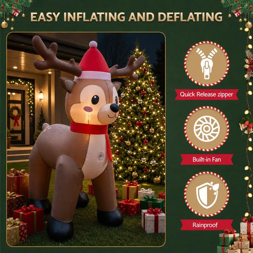 Inflatable Christmas Reindeer 2.5M