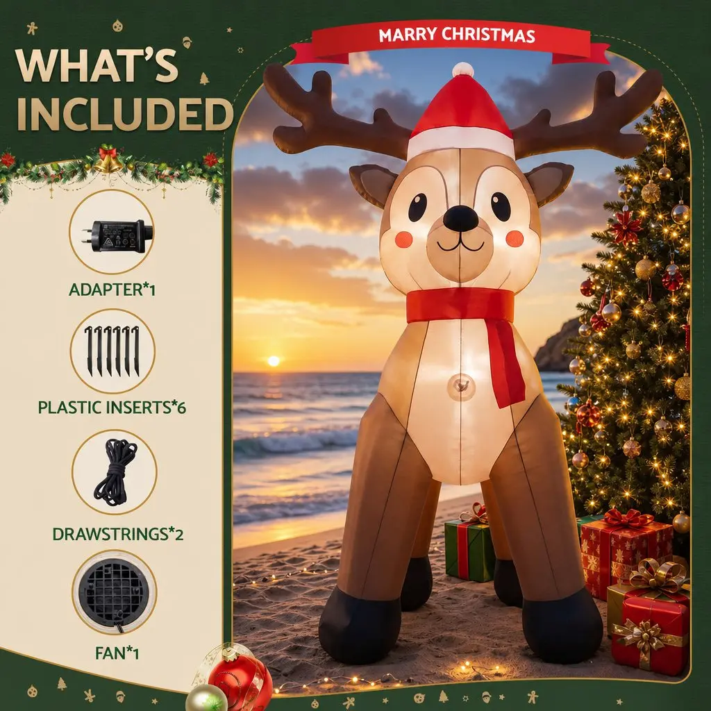 Inflatable Christmas Reindeer 2.5M