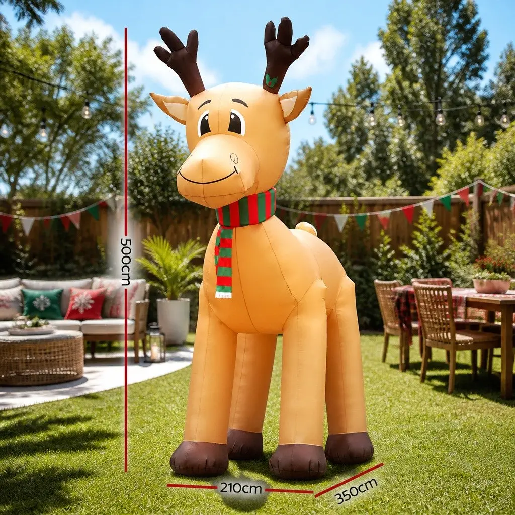 Christmas Inflatable Reindeer Indoor Outdoor 5M