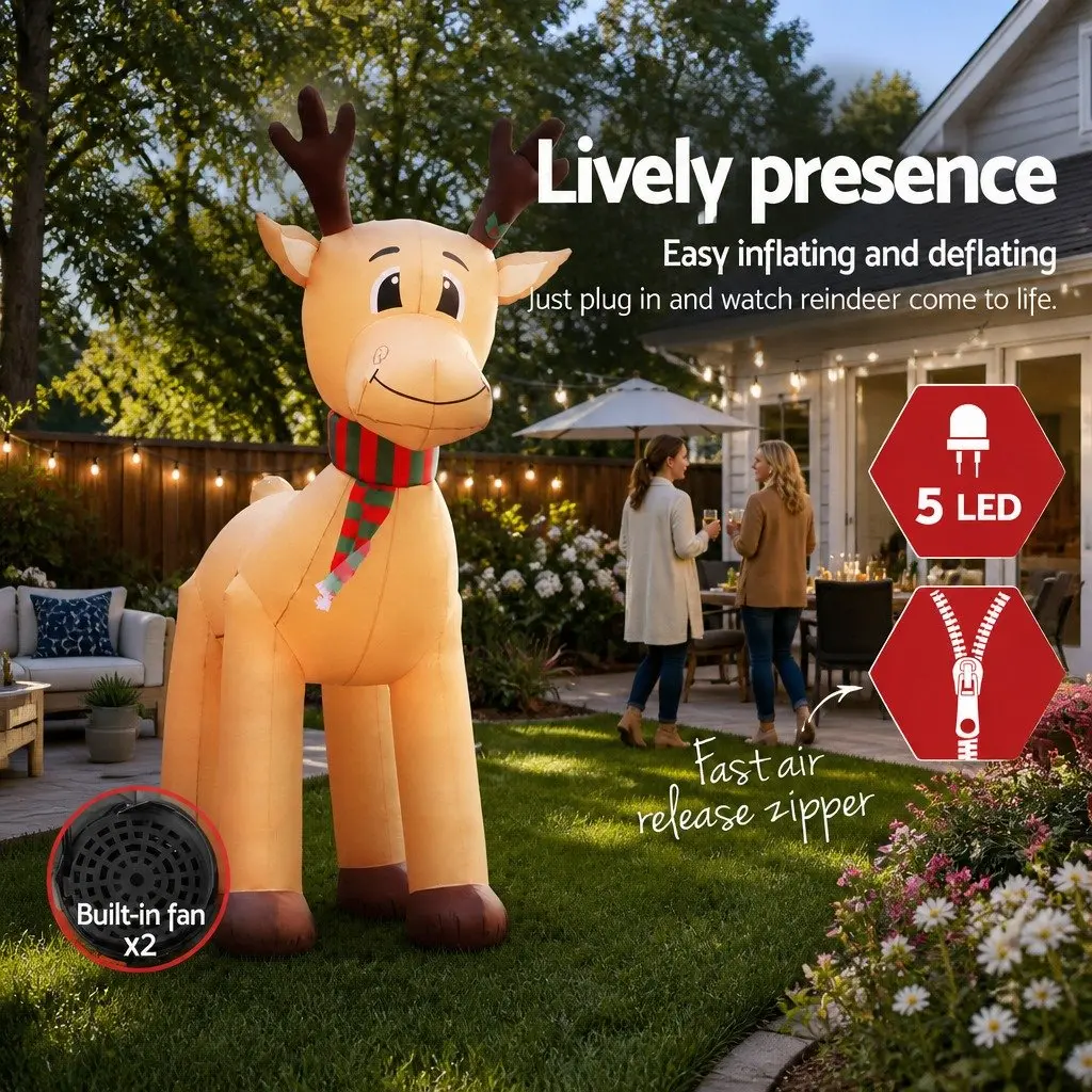 Christmas Inflatable Reindeer Indoor Outdoor 5M