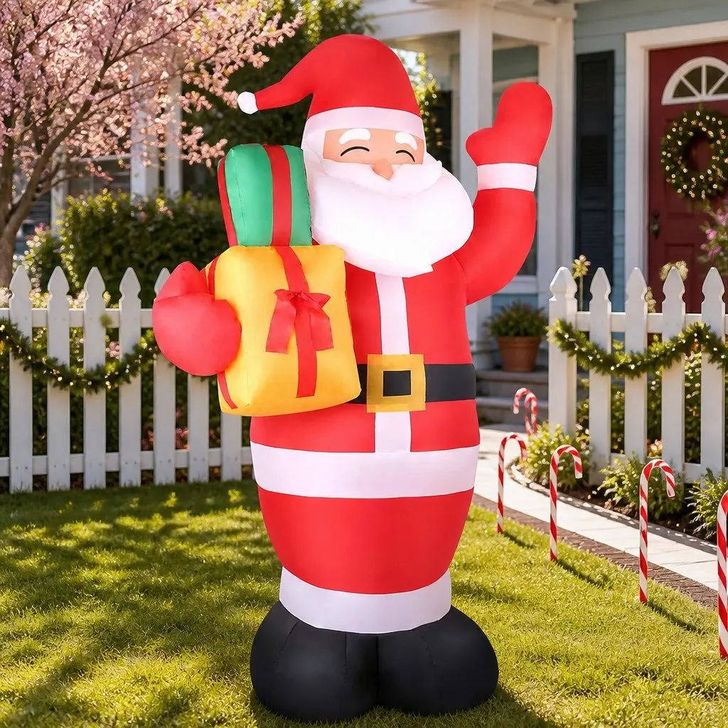 Christmas Inflatable Santa Decoration for Garden 2.4M with LED Lights