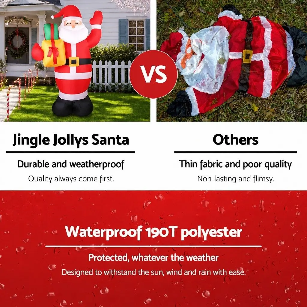 Christmas Inflatable Santa Decoration for Garden 2.4M with LED Lights