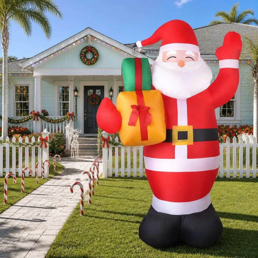 Christmas Inflatable Santa Decoration for Garden 2.4M with LED Lights