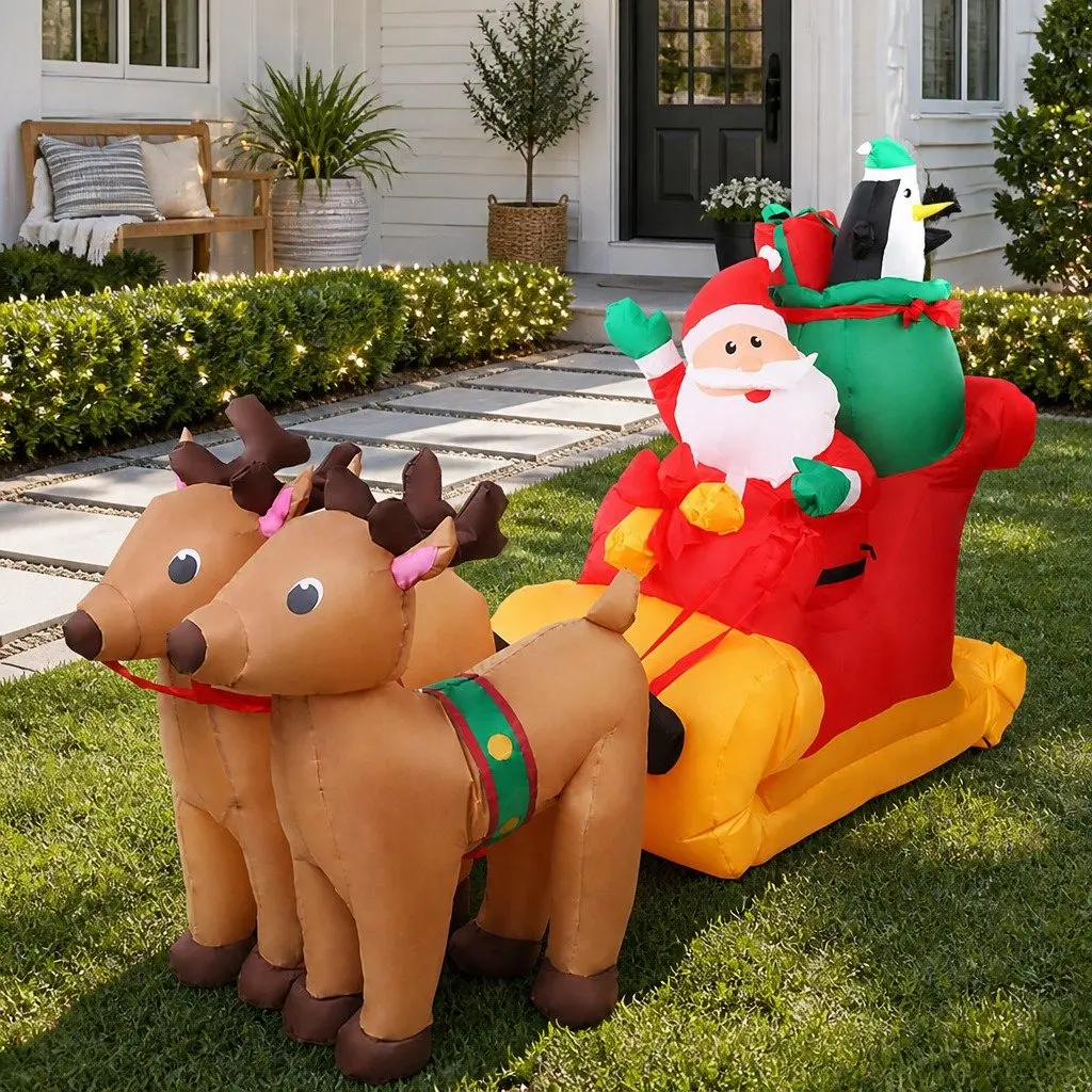 Christmas Inflatable Santa Sleigh 2.2M LED