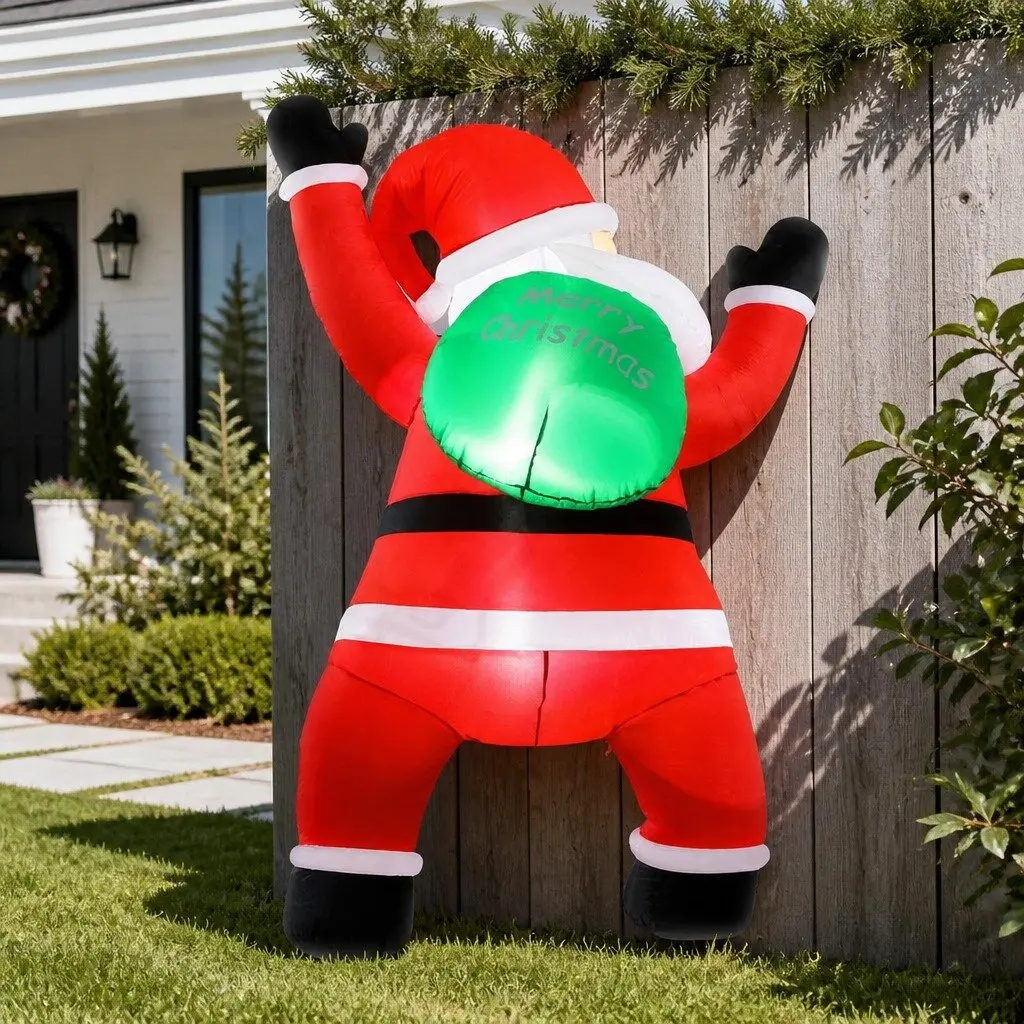 Christmas Inflatable Santa Climbing Decoration Indoor Outdoor 1.9M