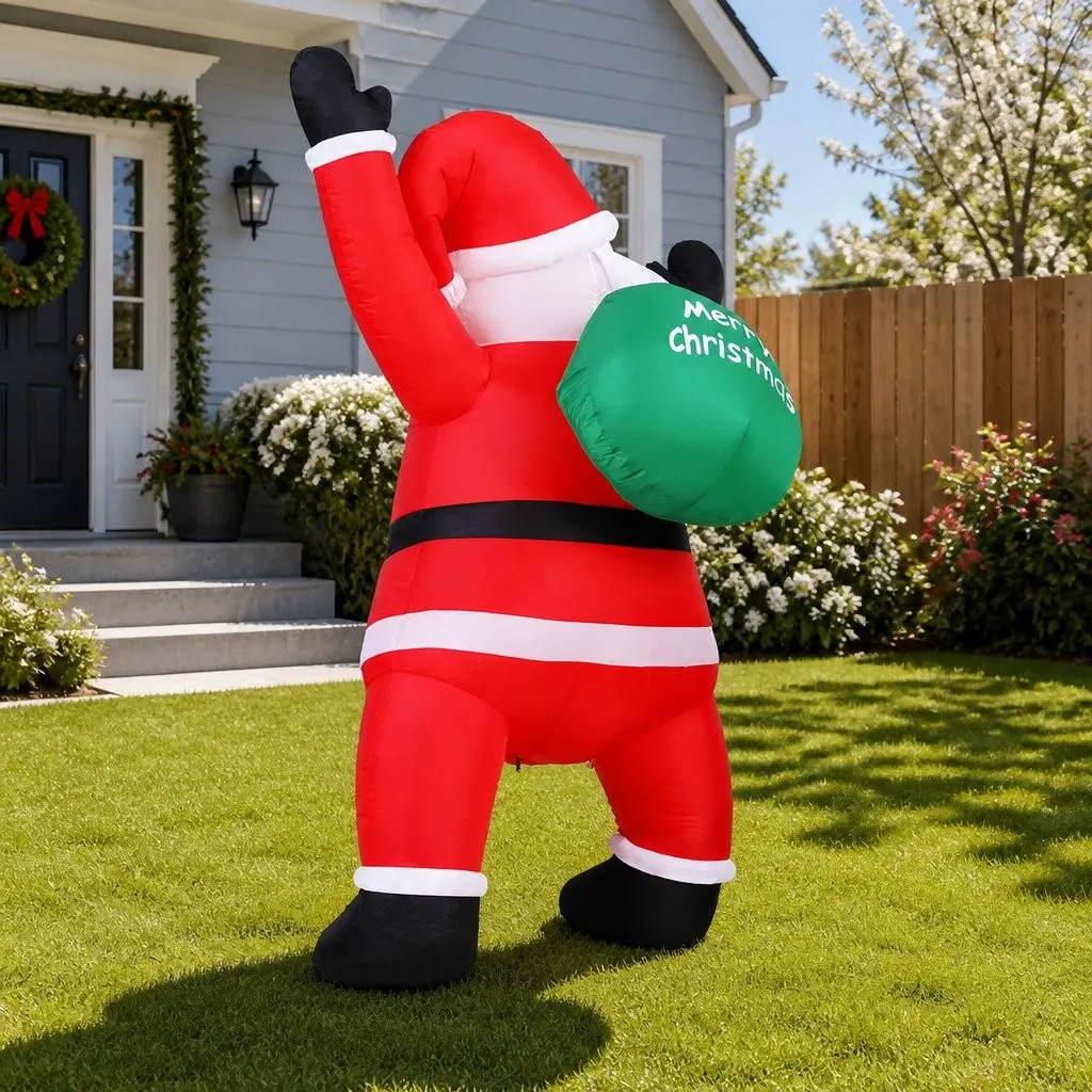 Christmas Inflatable Santa Climbing Decoration Indoor Outdoor 1.9M